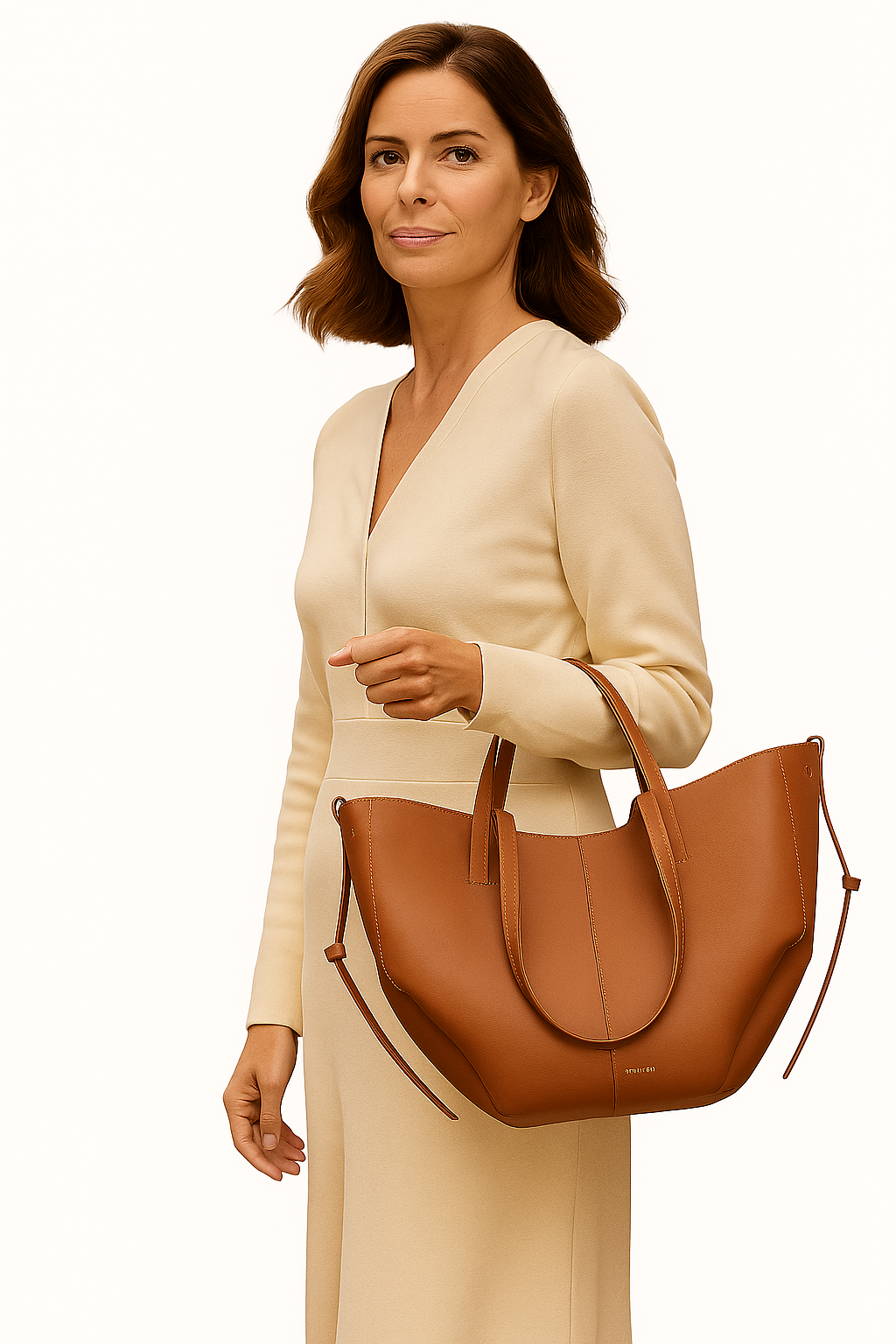 Janella – Shapely Tote Bag with Side Gathers