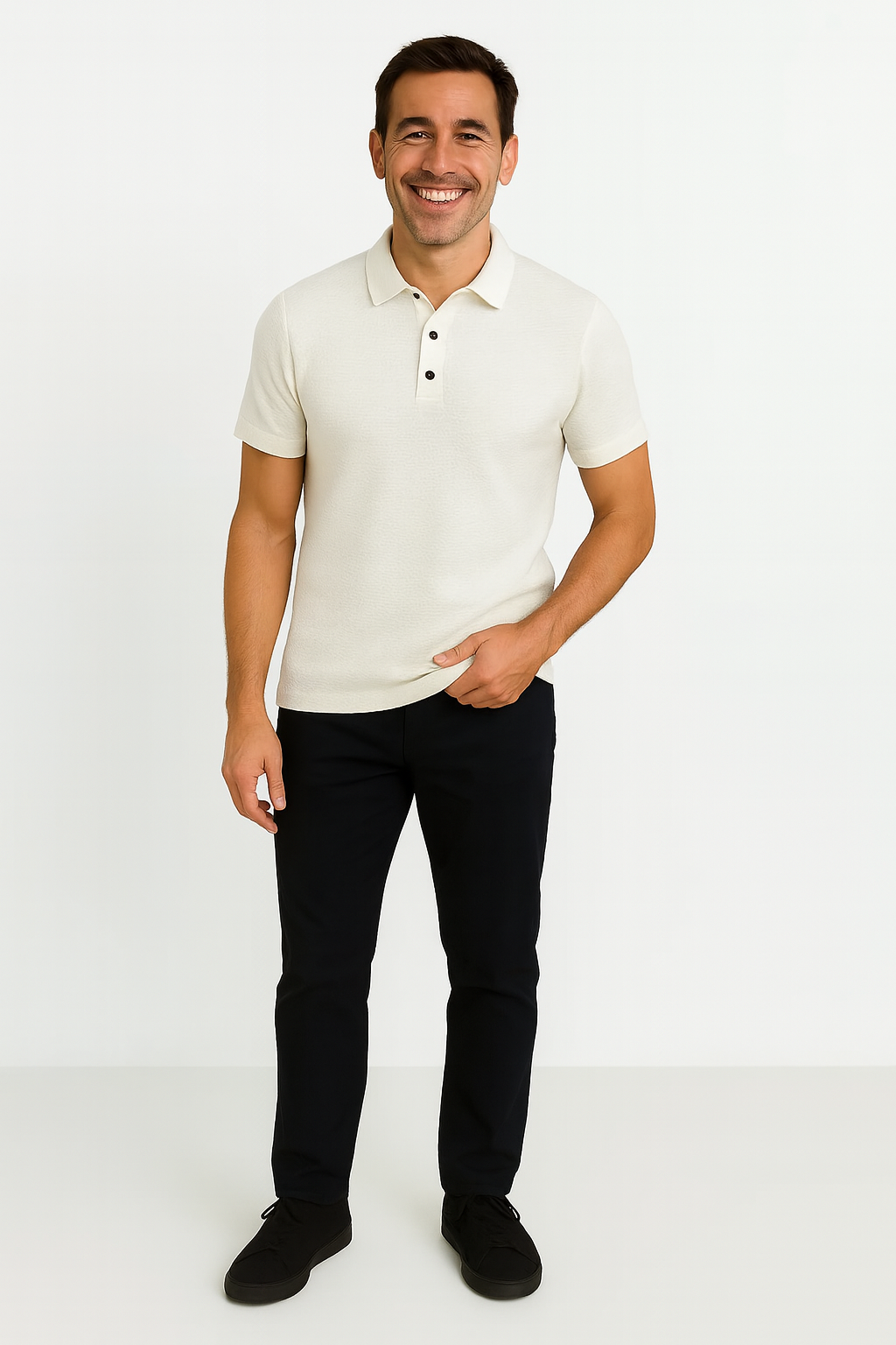 Junnel | Seamless Waffle Knit Polo