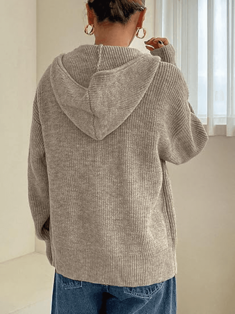 Lyka – Ribbed Zip-Up Cardigan
