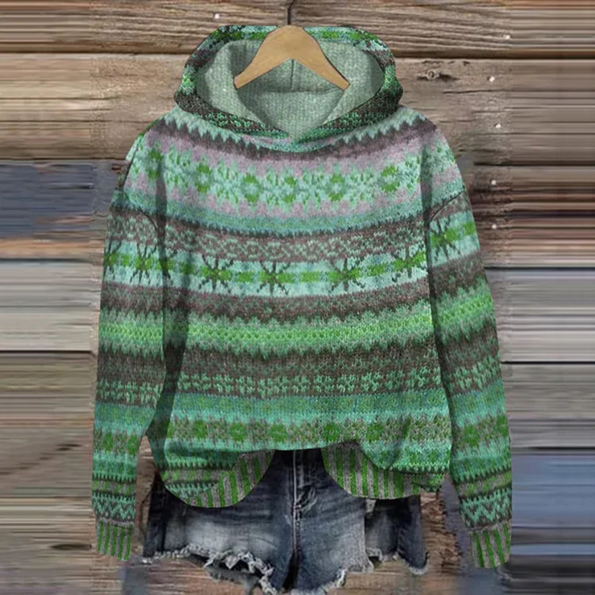 Ellie – Ethnic Pattern Hoodie