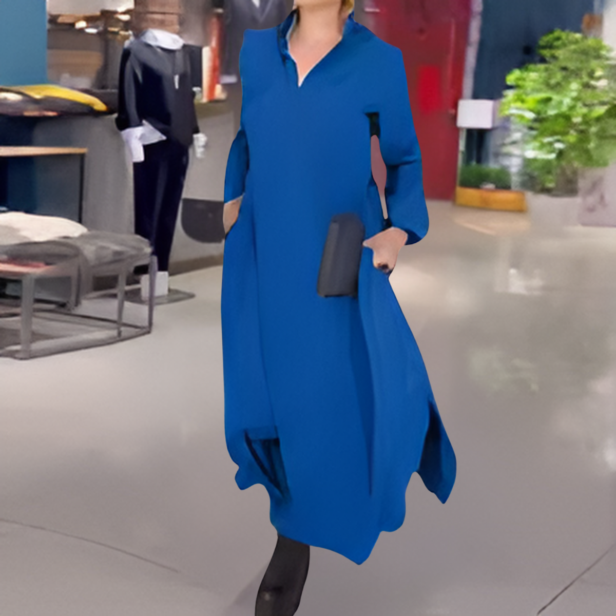 Carmina – Long Sleeve Knit Maxi Dress