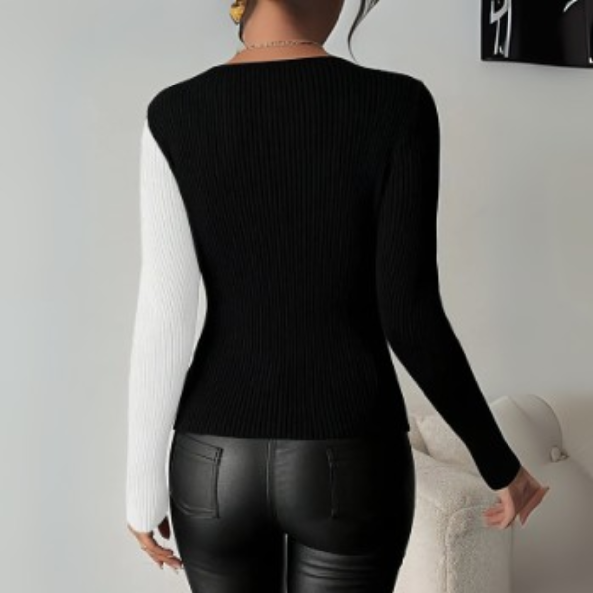 Maeve – Two-Tone Glam Blouse