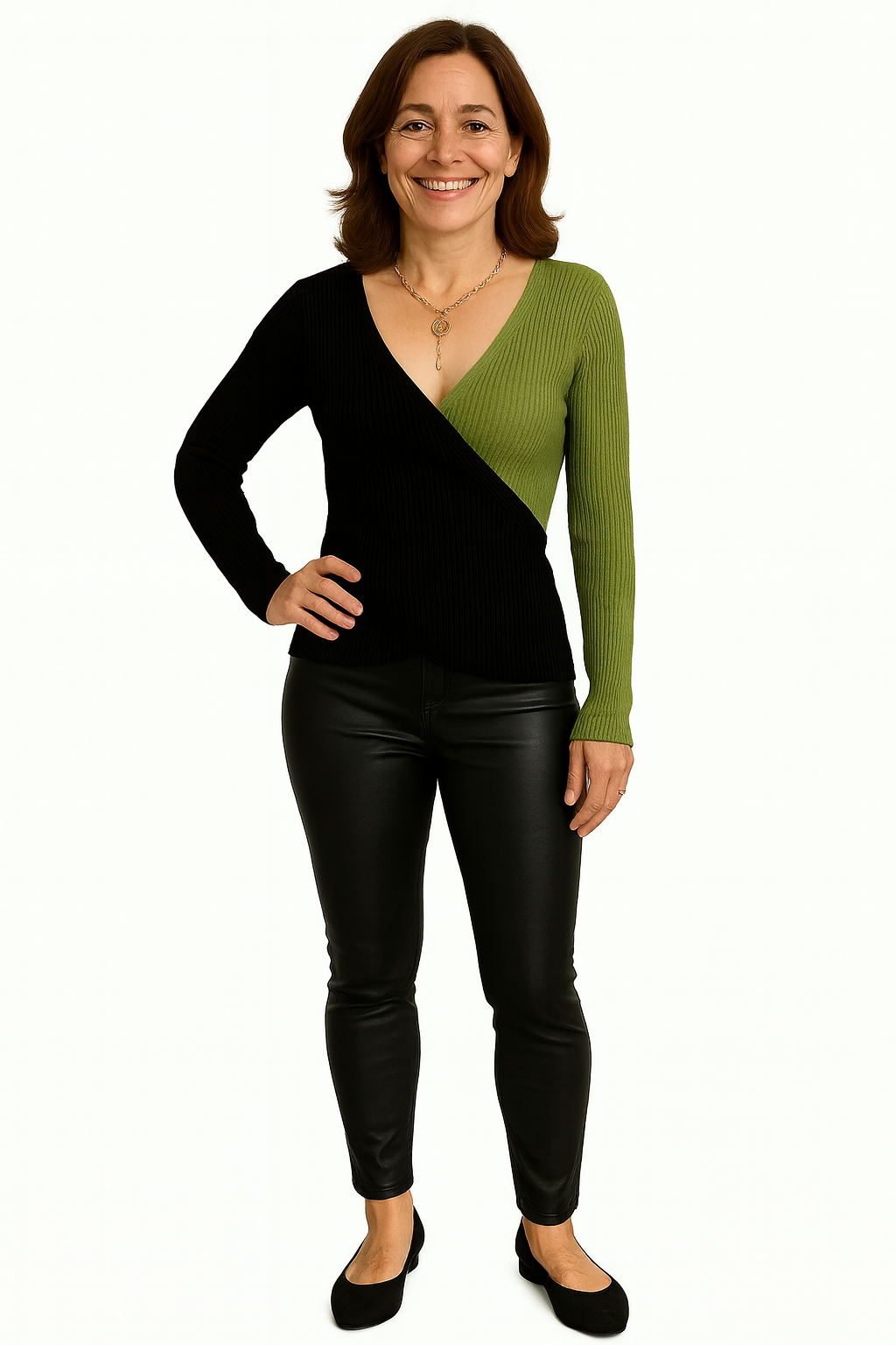 Maeve – Two-Tone Glam Blouse