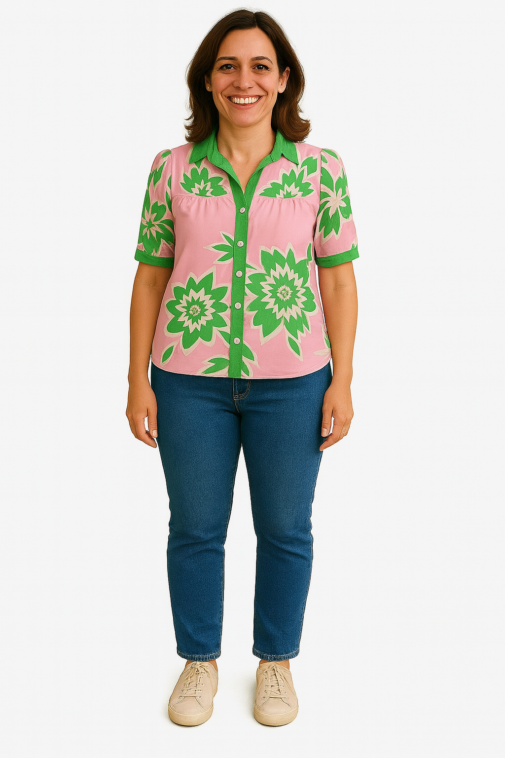 Aubrey – Puff Sleeve Floral Shirt