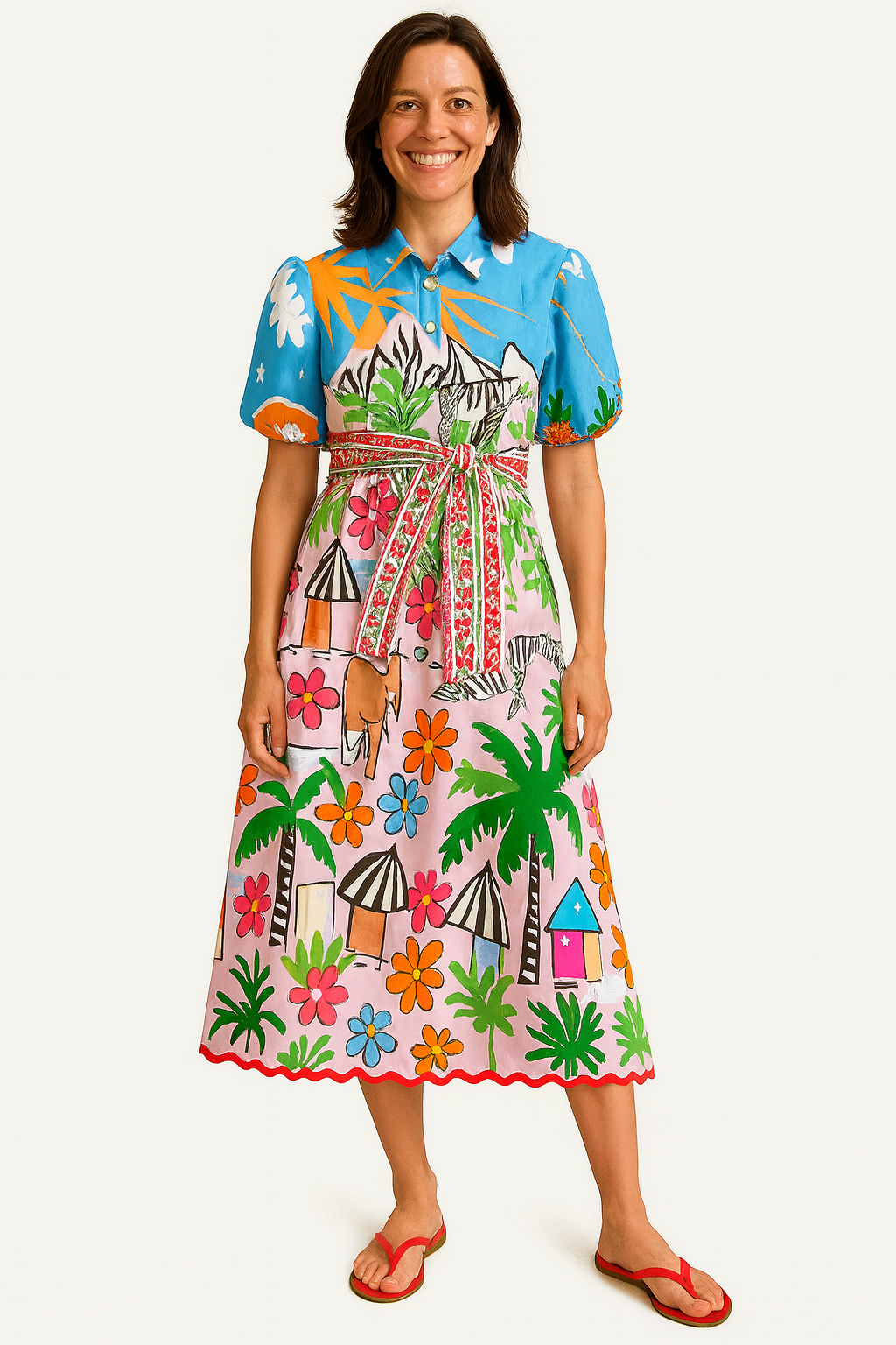 Sienna – Belted Puff Sleeve Shirt Dress