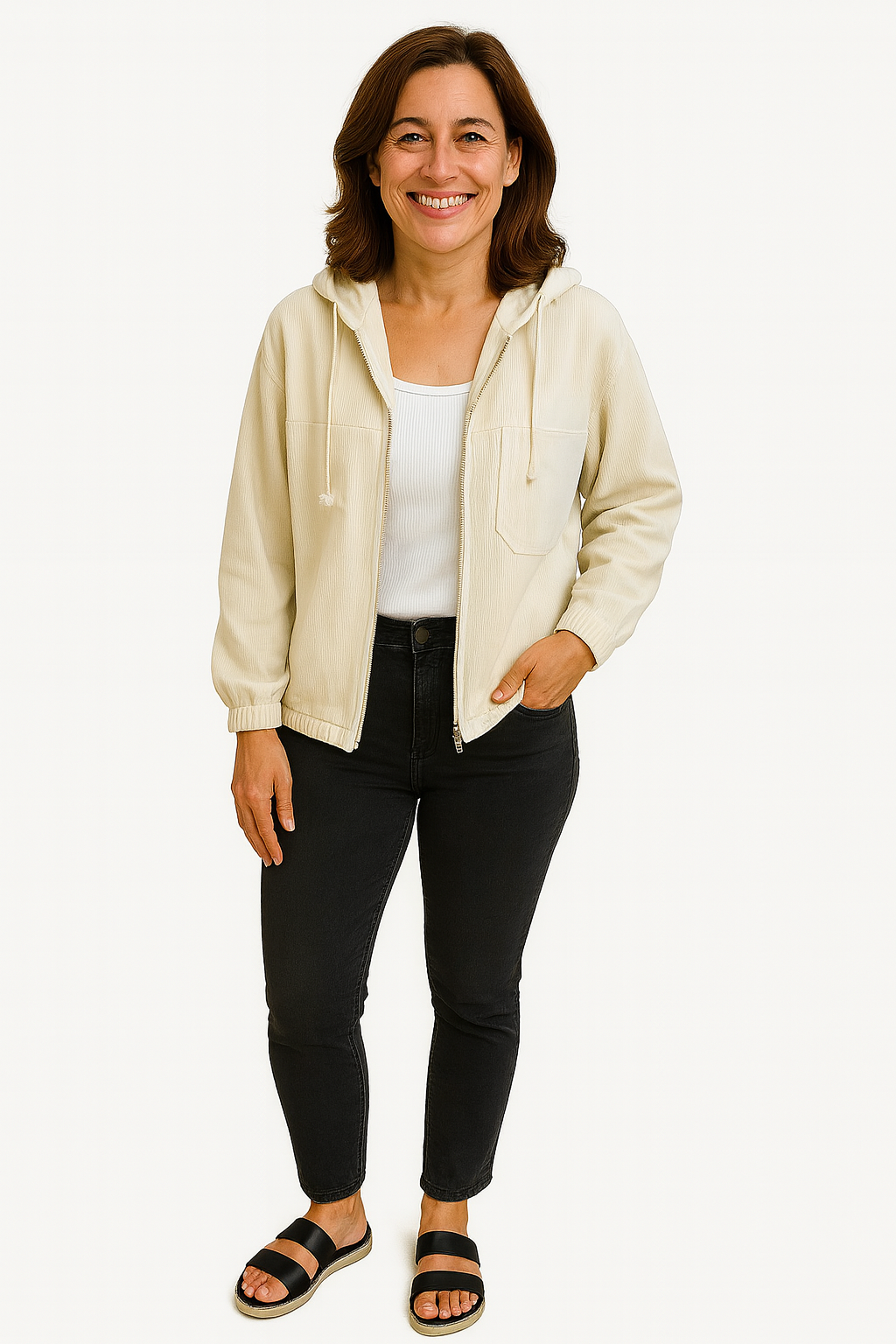 Bekka – Zipped Hoodie Cardigan