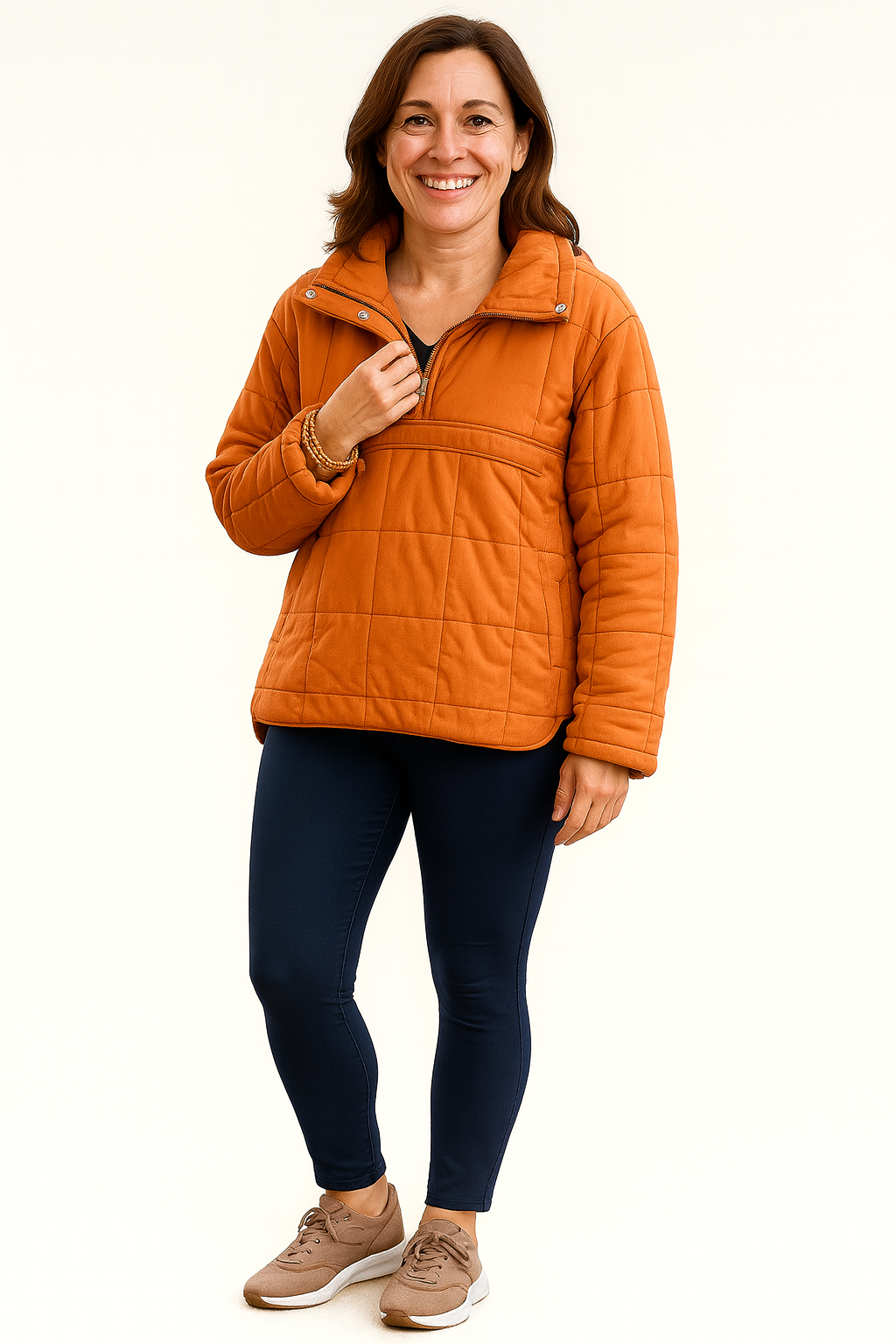 Fernna – Oversized Hooded Pullover Jacket