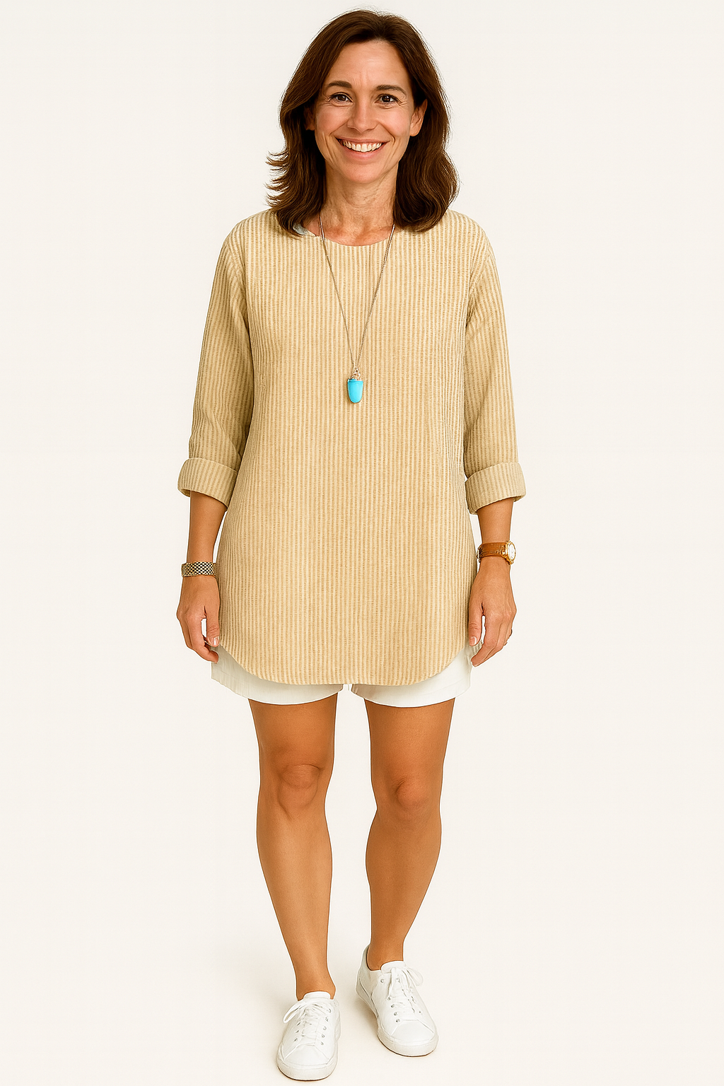 Akira | Relaxed Striped Tunic Top