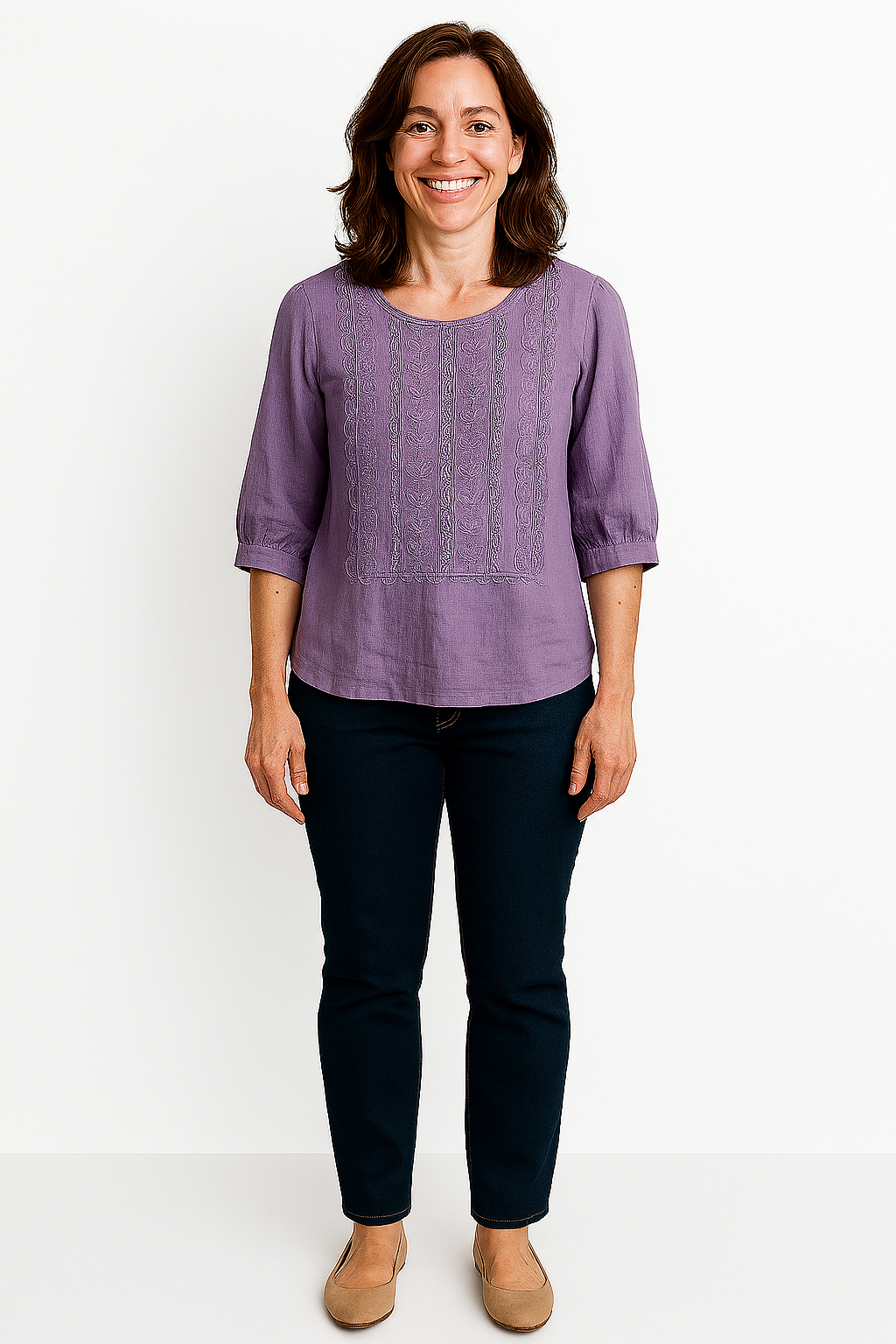 Trescia – Embroidered Relaxed Blouse