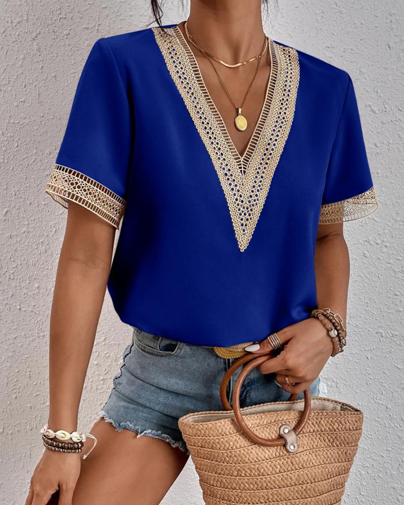 Emily – Crochet Detail Blouse