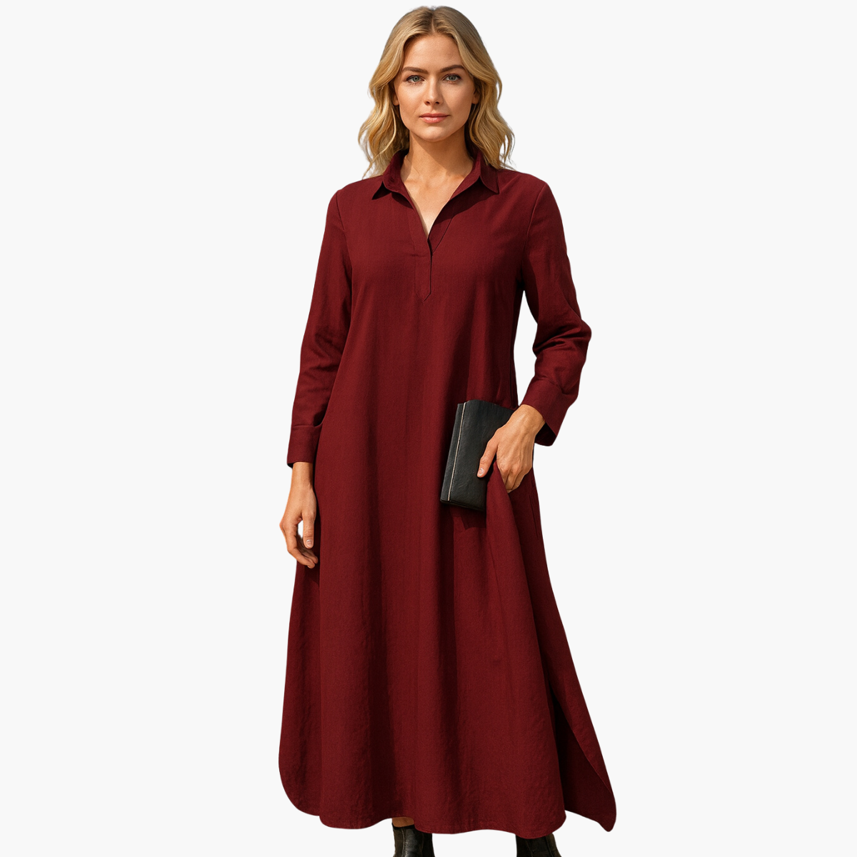 Carmina – Long Sleeve Knit Maxi Dress