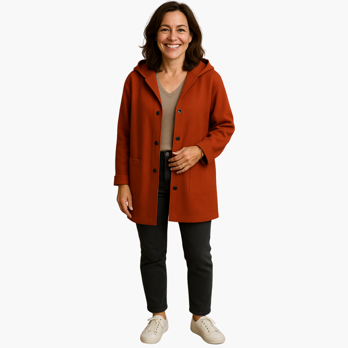 Carmela – Hooded Button Cardigan
