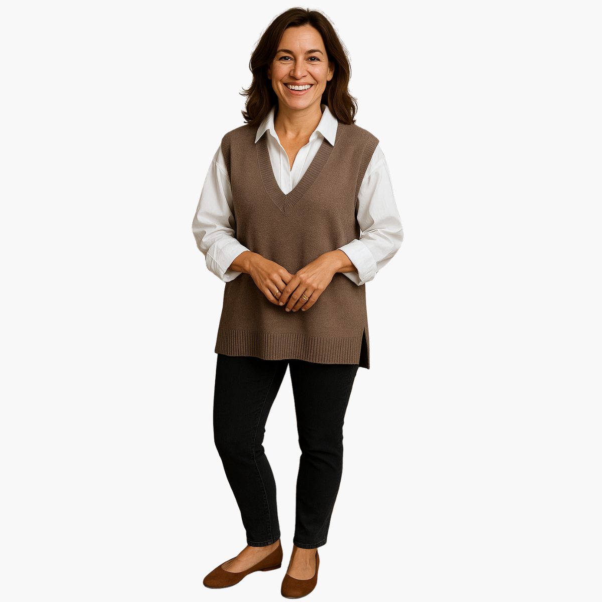 Helen – Timeless V-Neck Knit Vest