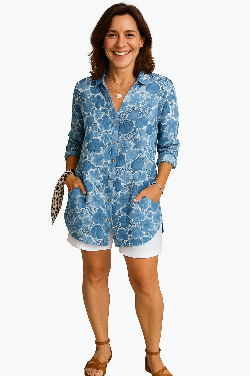 Willa – Flowy Floral Button-Up Blouse