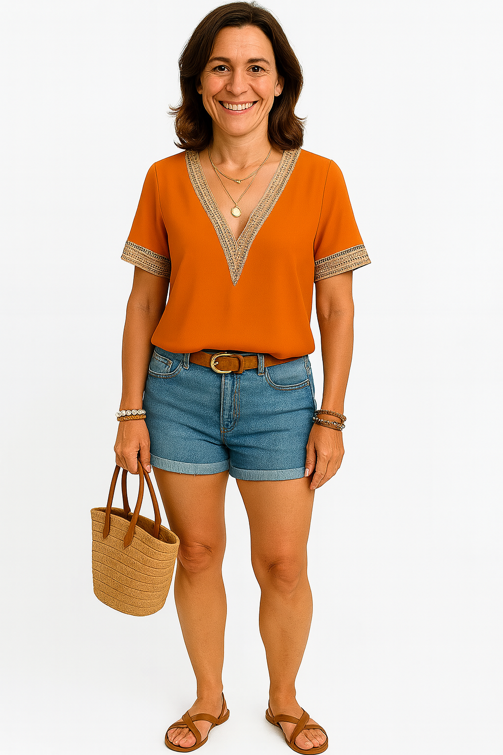 Emilian | Soft Blouse with Crochet Detail