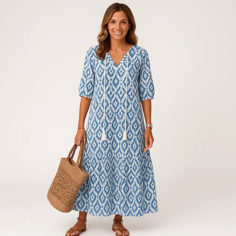 Belinda – Floral Tassel Maxi Dress