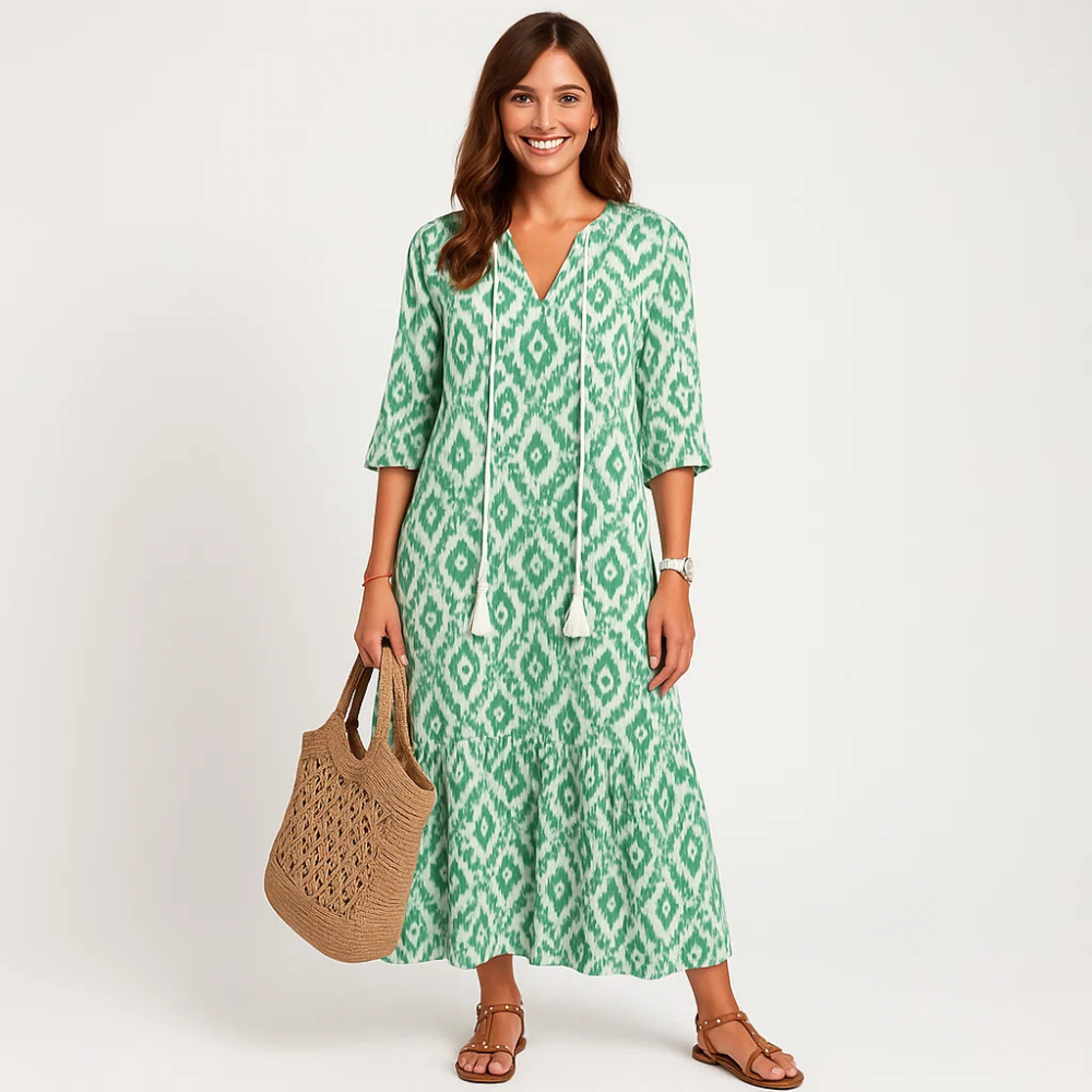 Belinda – Floral Tassel Maxi Dress