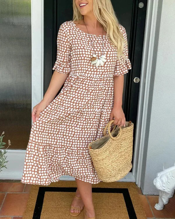 Clara – Relaxed Tiered Midi Dress