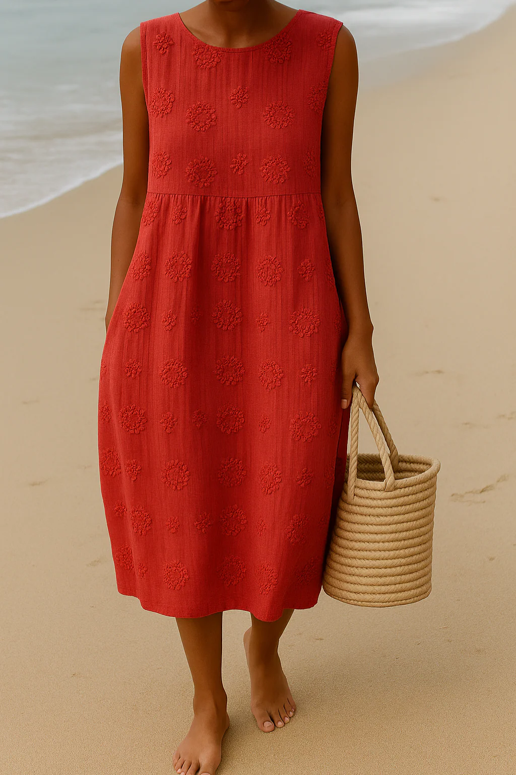 Yashi | Floral Linen Summer Dress