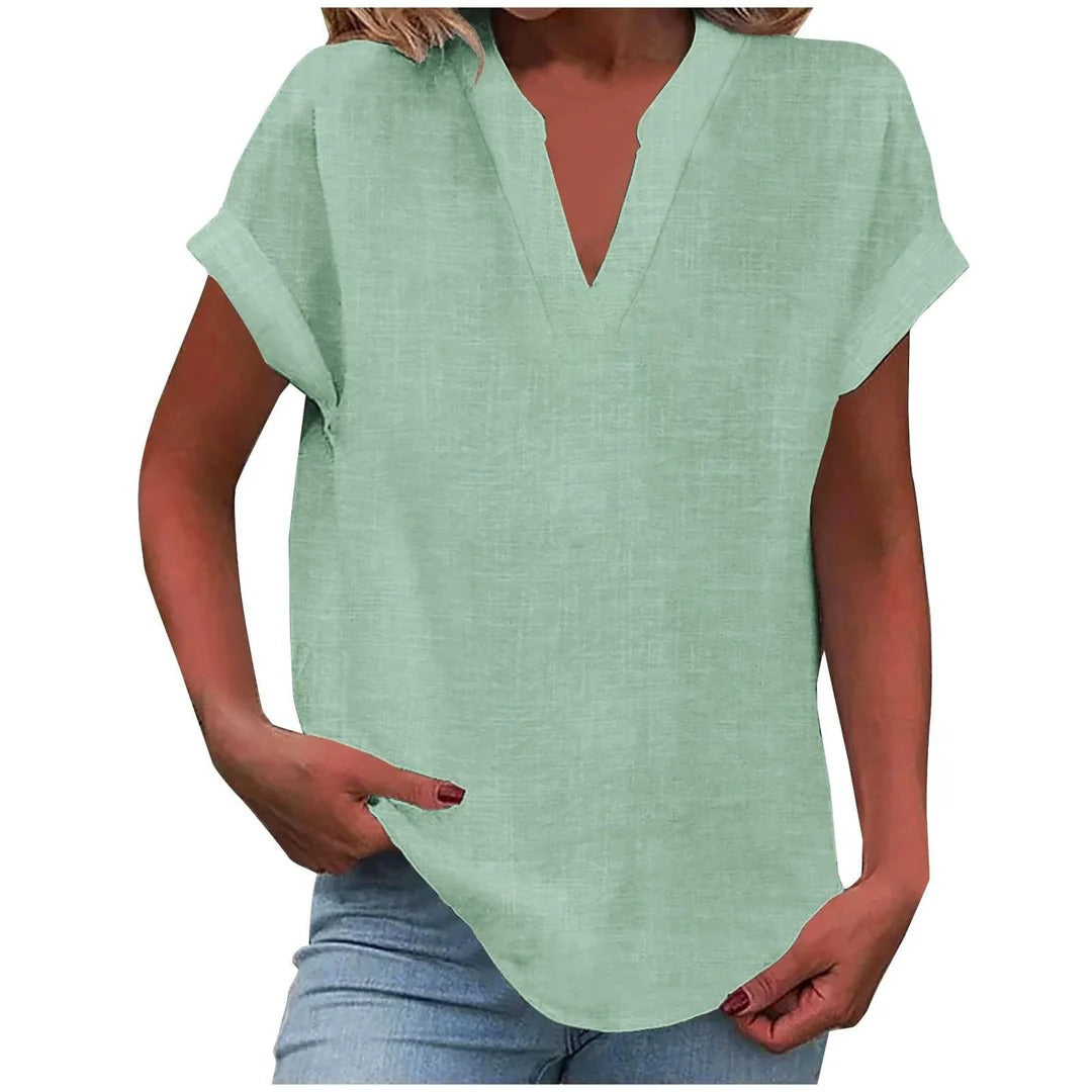 Maureen – Relaxed V-Neck Blouse