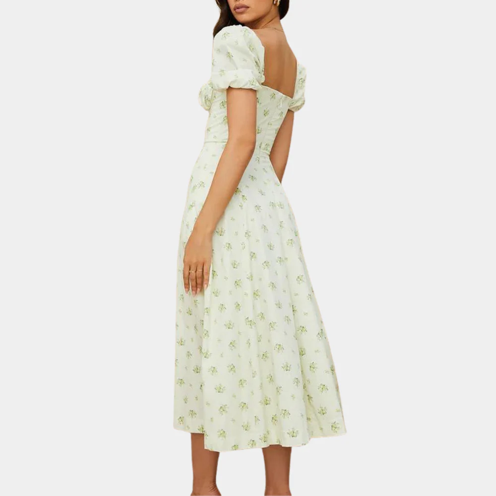 Sylvie – Floral Dress with Slit