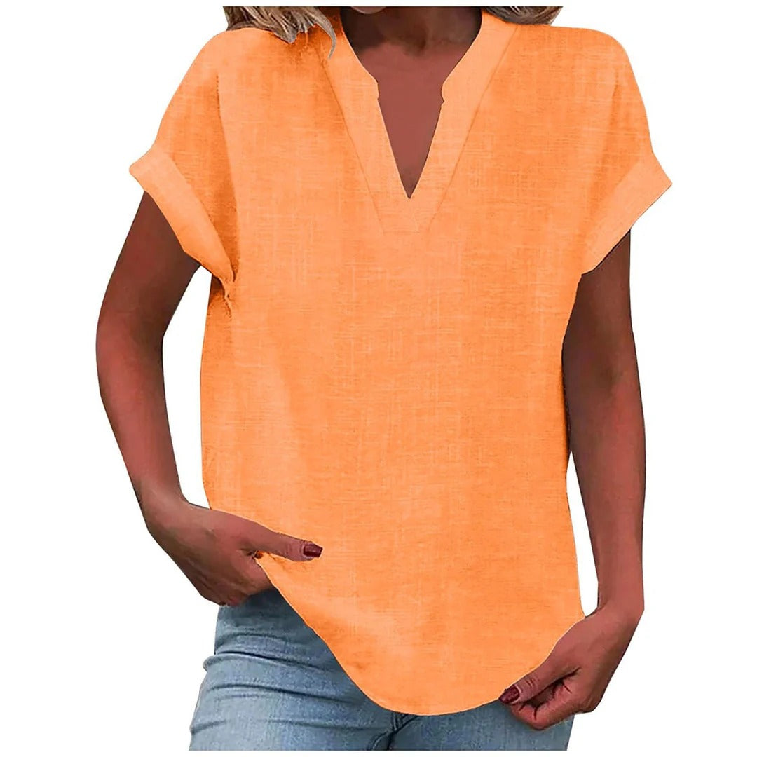 Maureen – Relaxed V-Neck Blouse