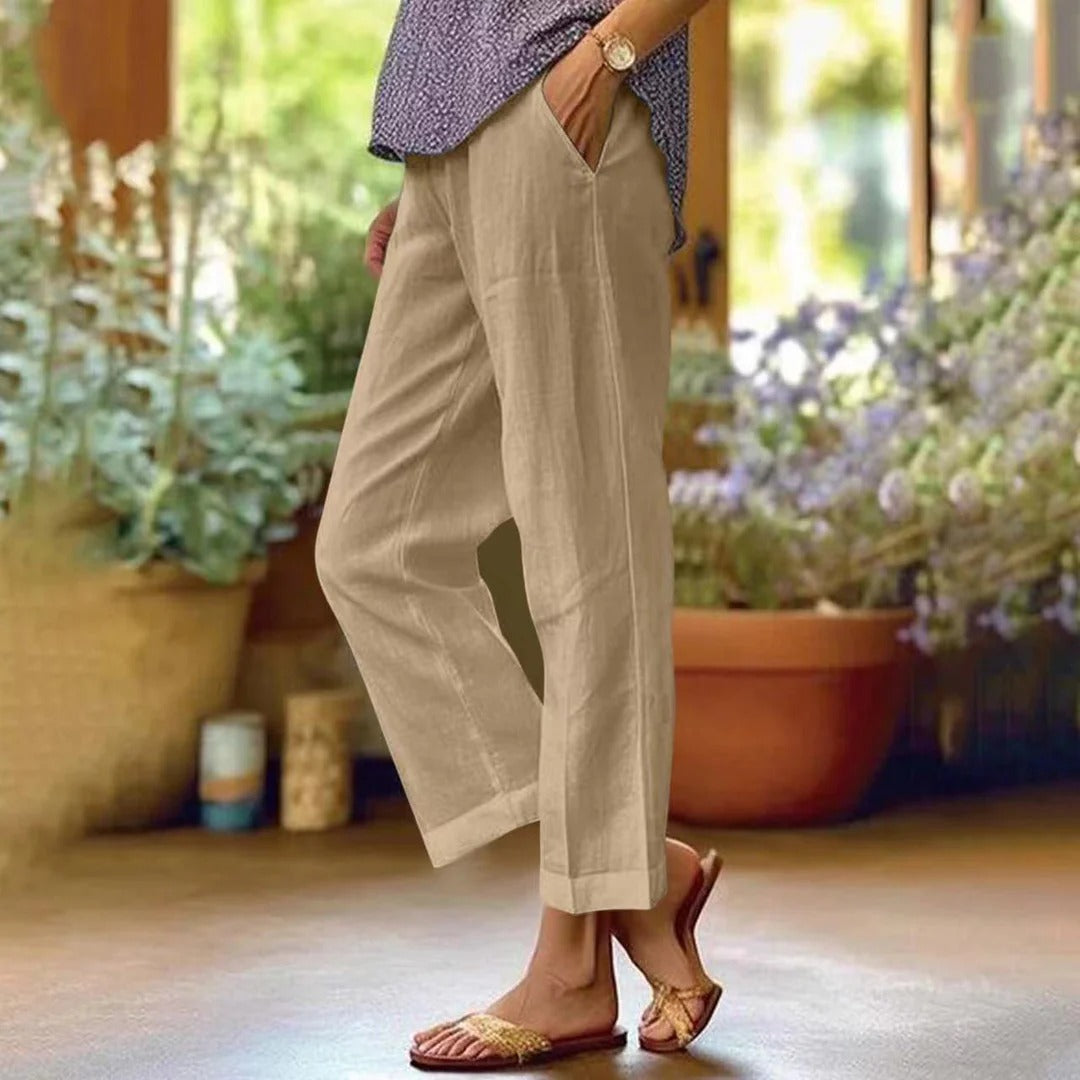 Roscill | Relaxed Straight-Leg Trousers