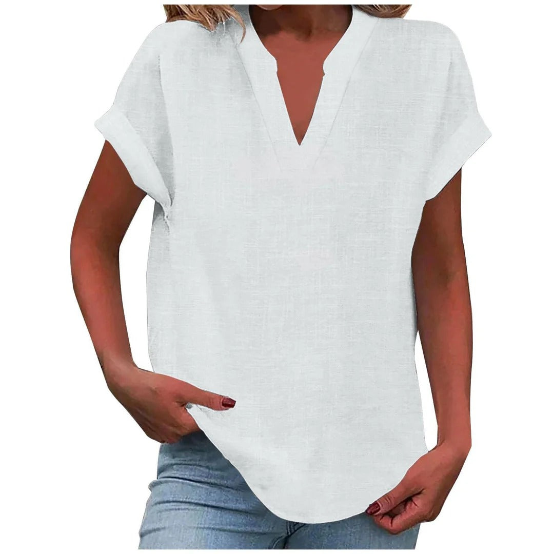 Maureen – Relaxed V-Neck Blouse