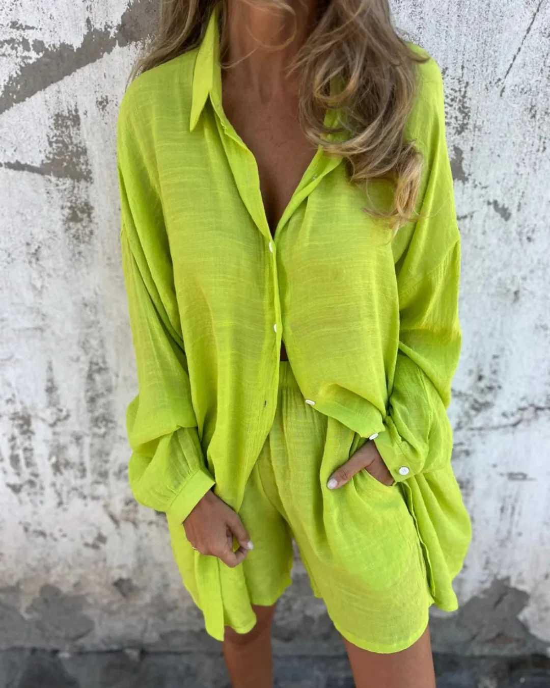 Vanissa | Two-Piece Button Shirt Set