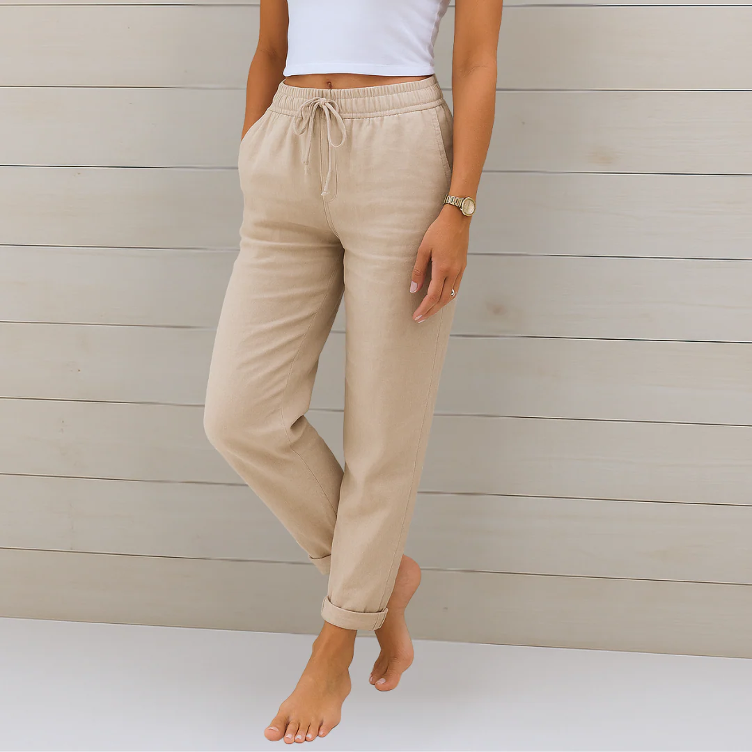 Nicolette – Breathable Linen Stretch Pants