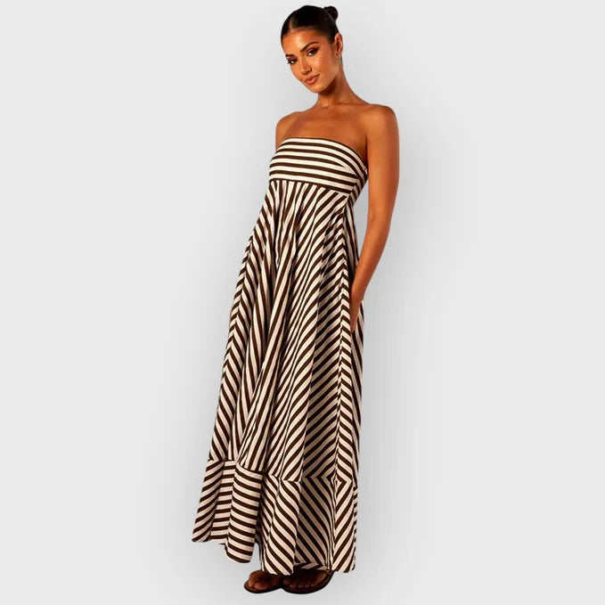 Vanessa – Elegant Ruched Maxi Dress