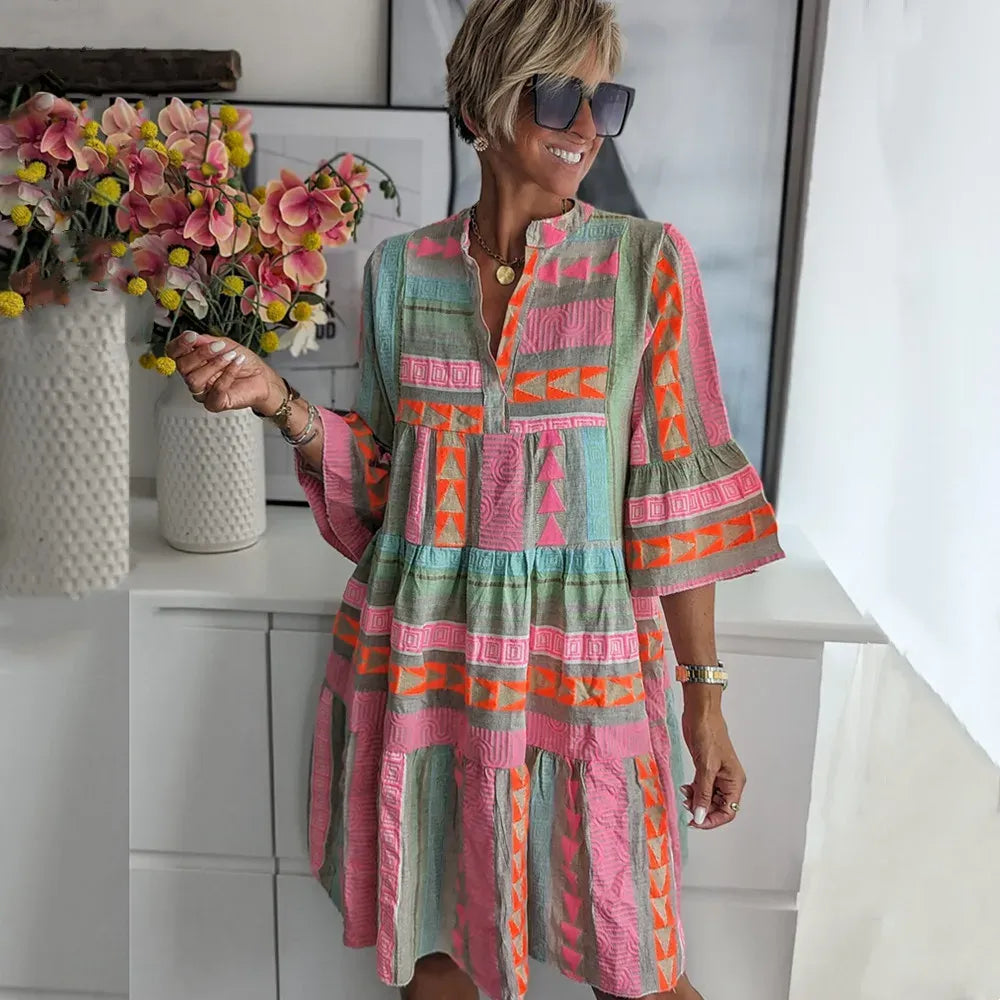 Teresa – Boho Tiered Swing Dress