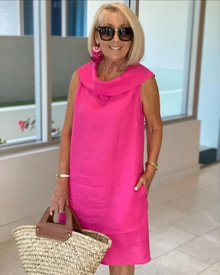 Yshlee – Sleeveless Round-Neck Sheath Dress