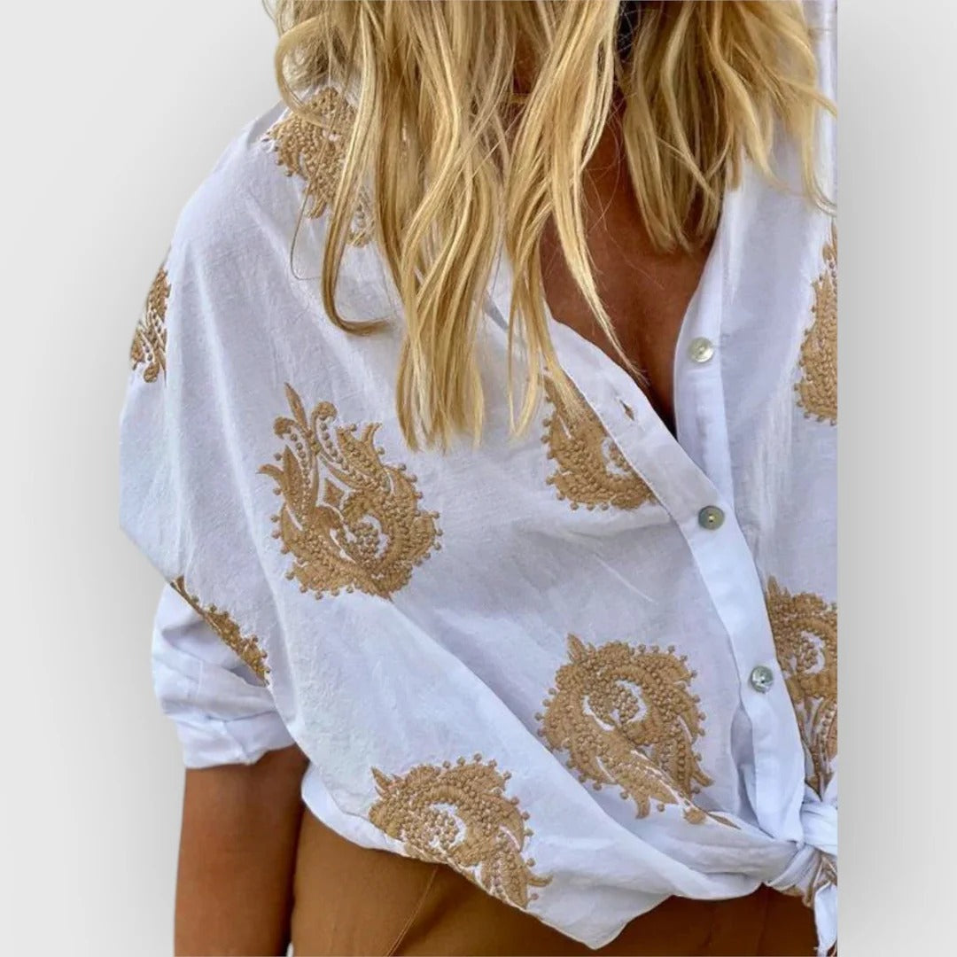 Glaiza – Embroidered Button-Up Shirt