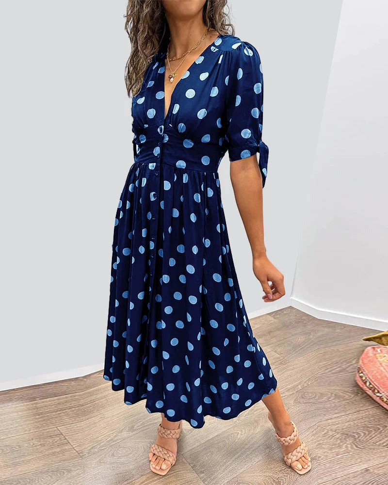 Daeny – Polka Dot Midi Dress