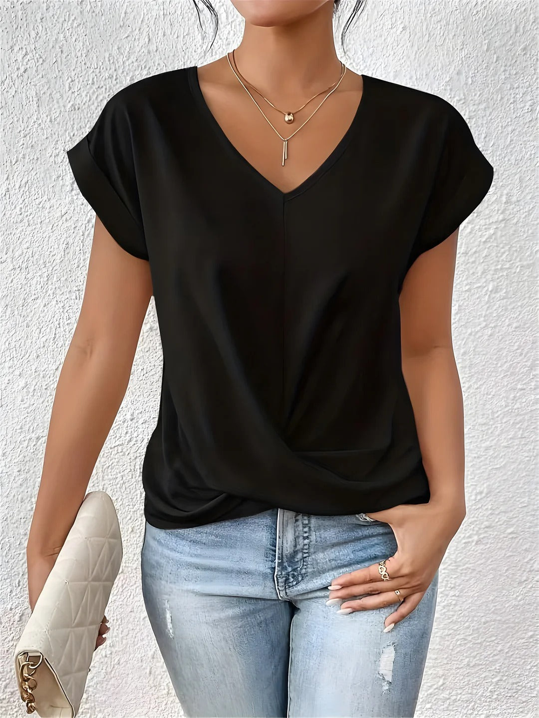 Sophie – Twist Front V-Neck Top