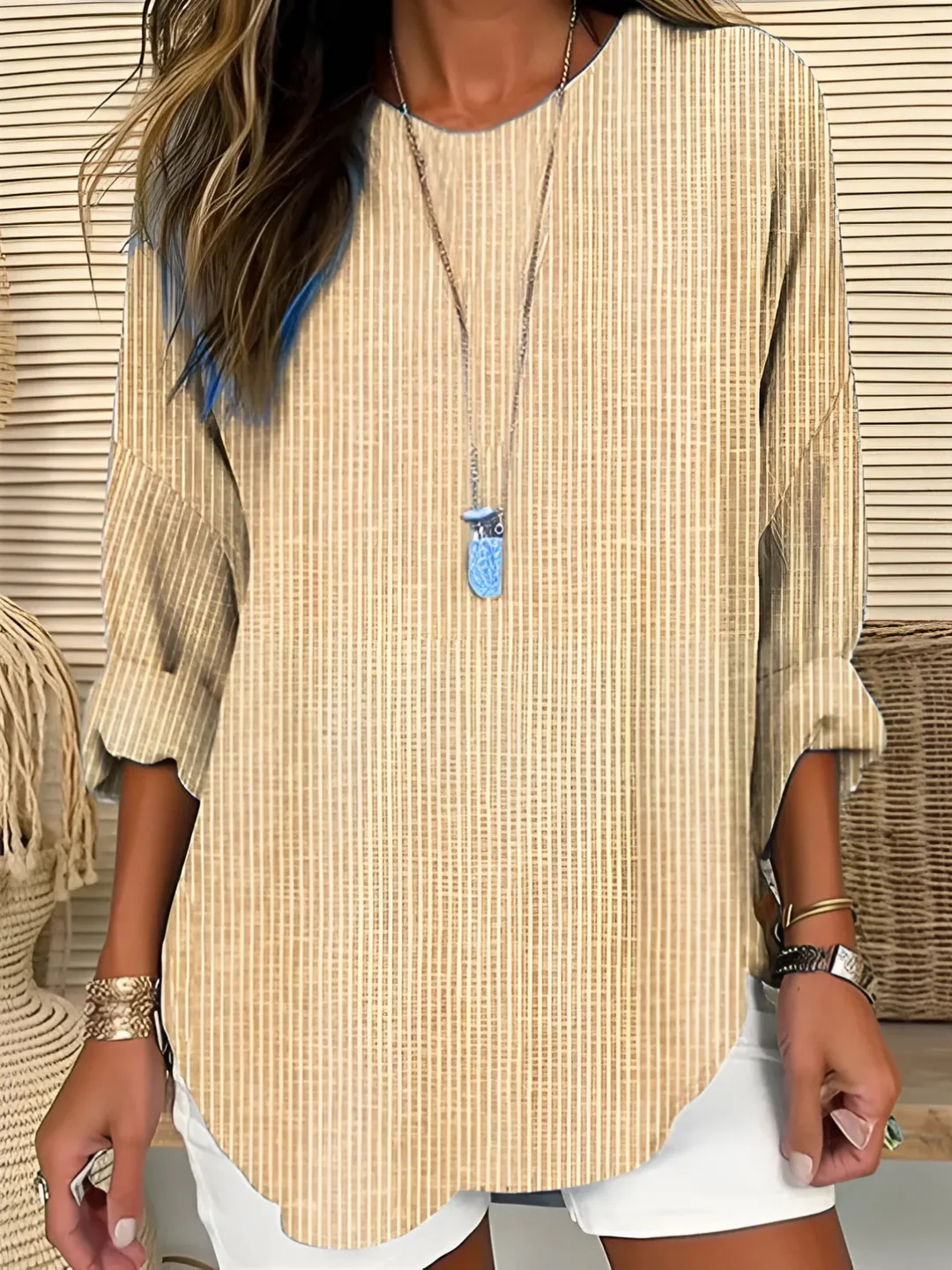 Akira | Relaxed Striped Tunic Top
