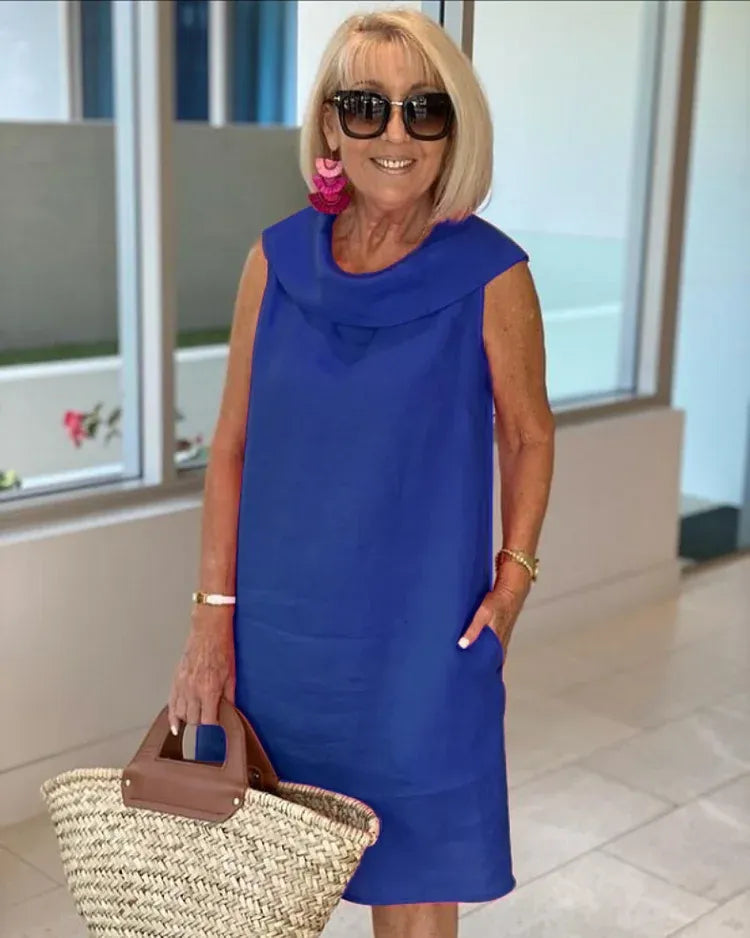 Yshlee – Sleeveless Round-Neck Sheath Dress