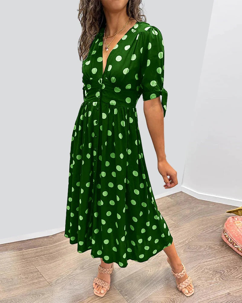 Daeny – Polka Dot Midi Dress