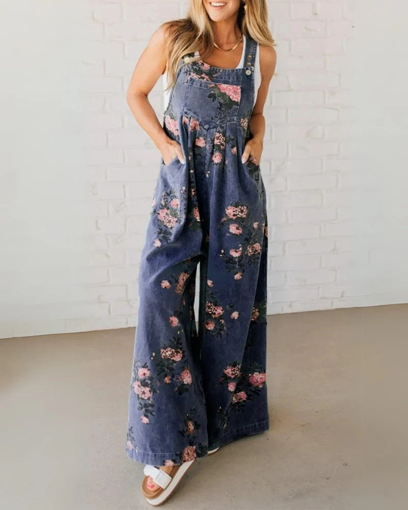 Carley | Casual Overall with Printed Pocket