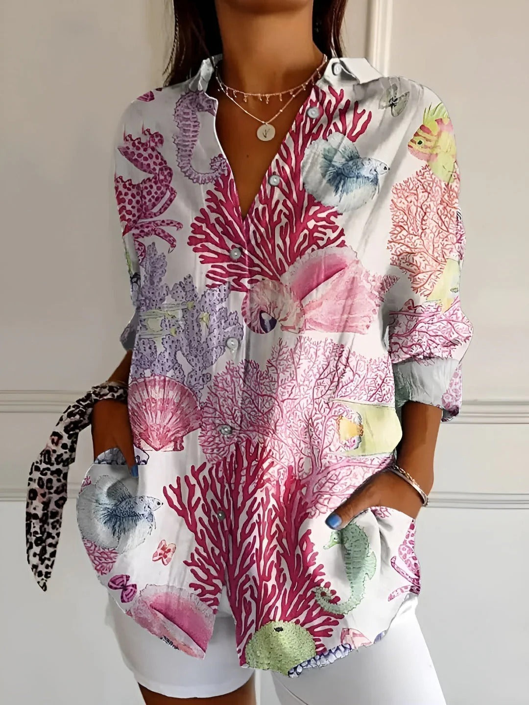 Willa – Flowy Floral Button-Up Blouse