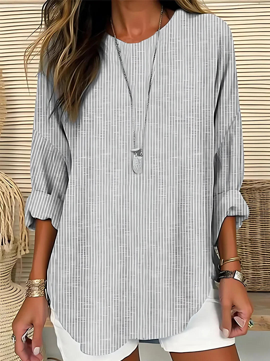 Akira | Relaxed Striped Tunic Top