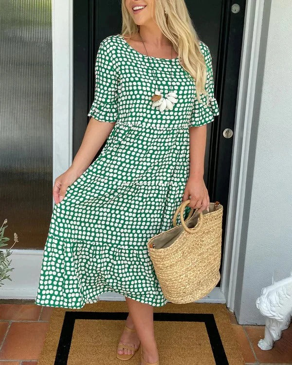 Clara – Relaxed Tiered Midi Dress