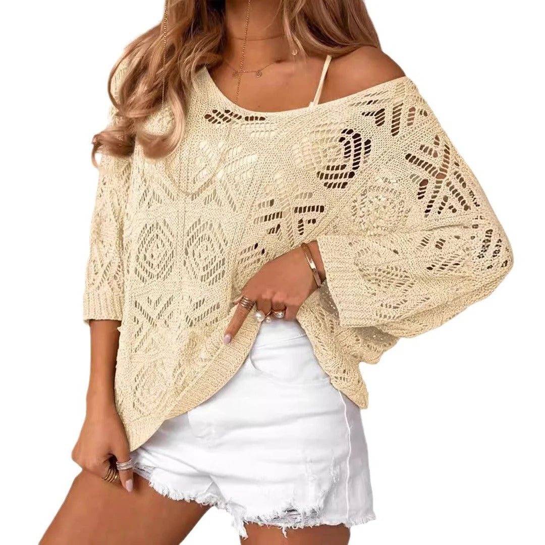 Candice – Breezy Crochet Knit Top