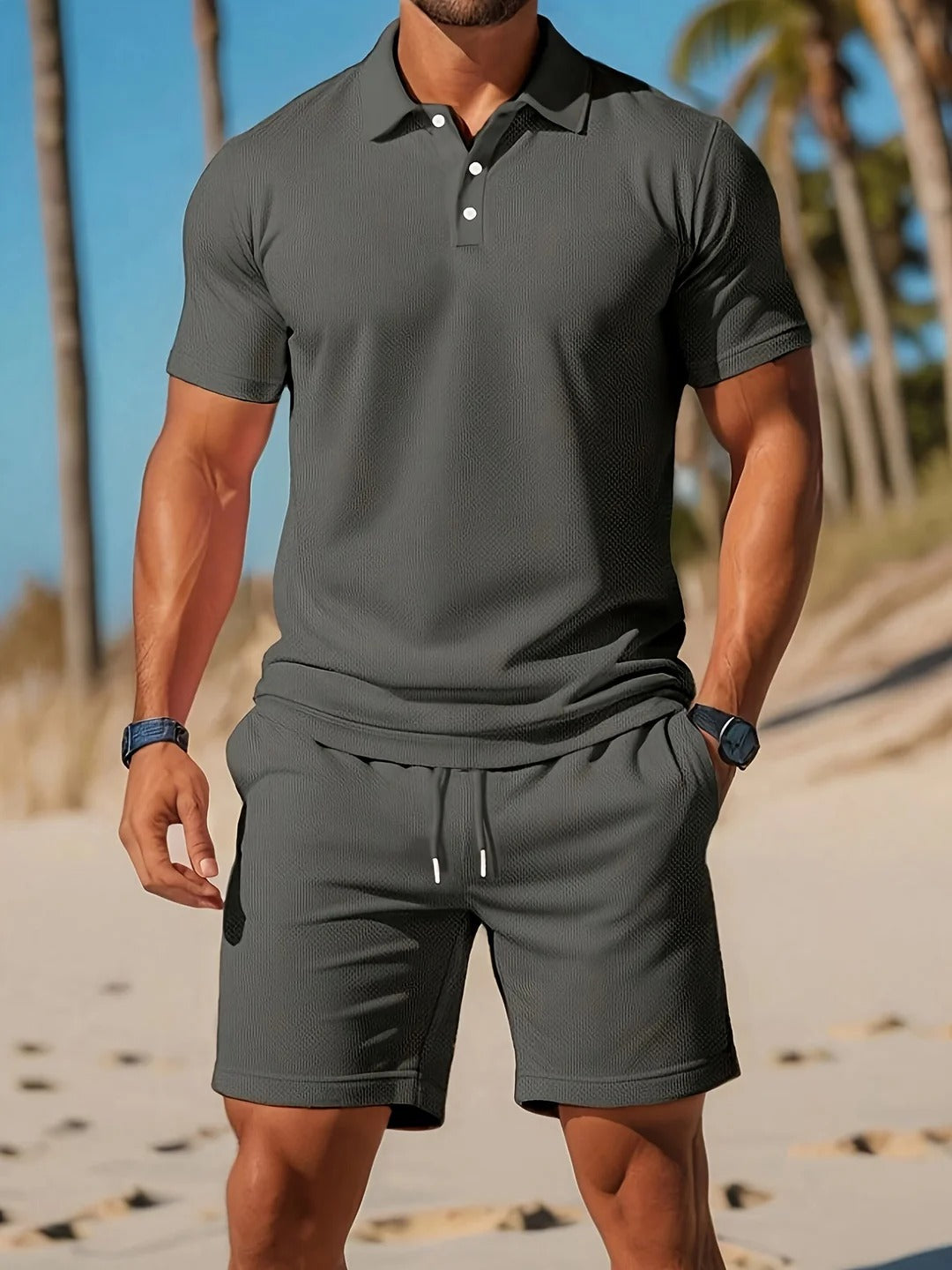 James – Soft-Touch Polo & Shorts Set