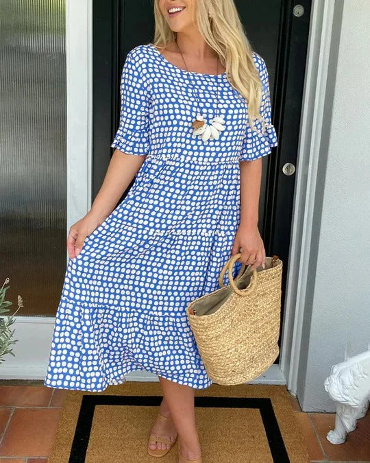 Clara – Relaxed Tiered Midi Dress