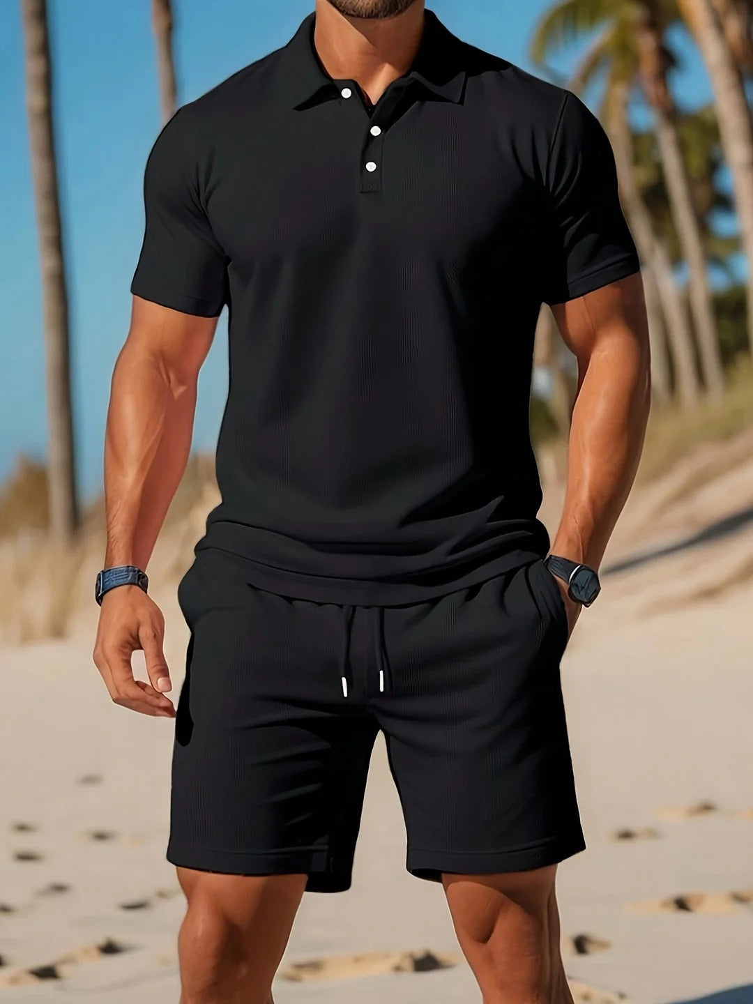 James – Soft-Touch Polo & Shorts Set