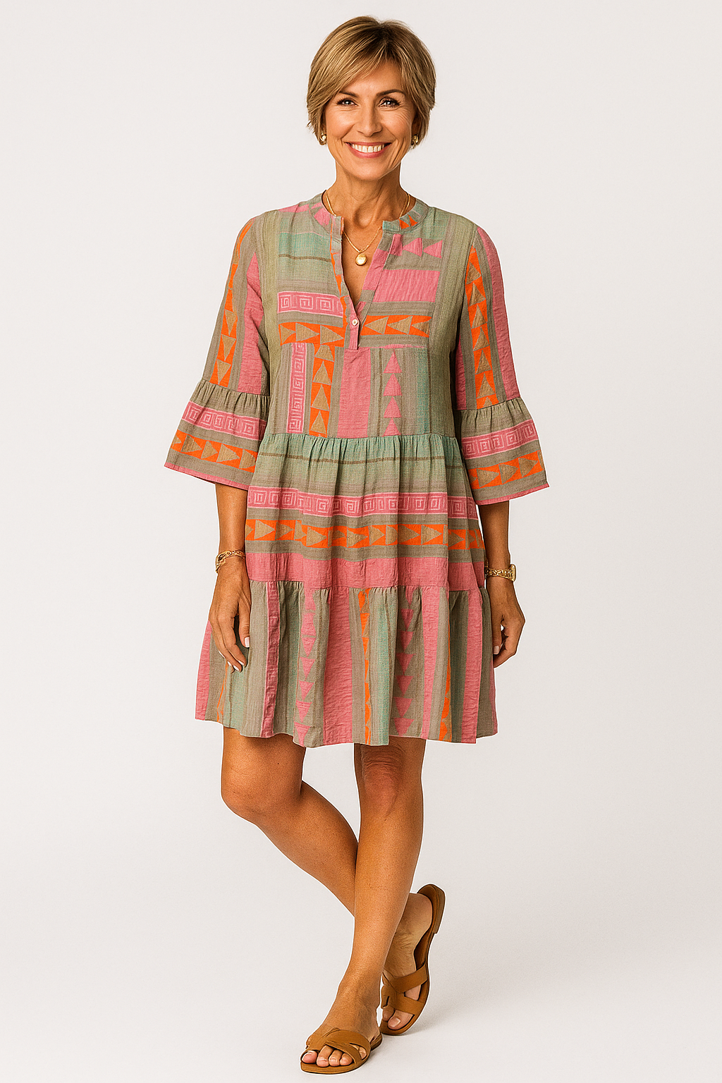 Teresa – Boho Tiered Swing Dress