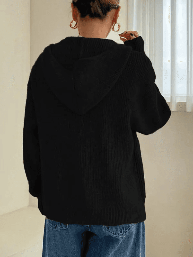 Lyka – Ribbed Zip-Up Cardigan