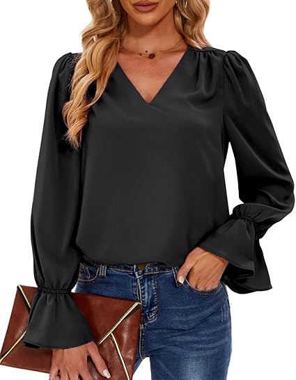 Josan | Ruffle Sleeve Chiffon Blouse
